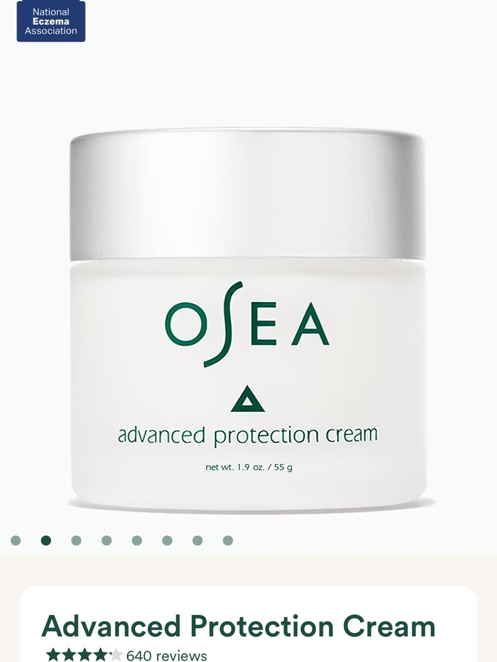 New OSEA Advanced Protection Cream FULL SIZE